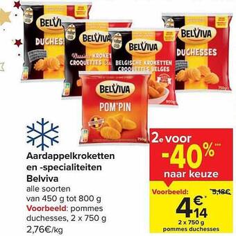 Carrefour Market Aardappelkroketten en specialiteiten belviva aanbieding