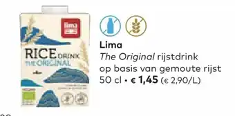Bio Planet The original rijstdrink op basis van gemoute rijst 50 cl aanbieding