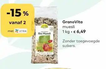 Bio Planet Granovita muesli 1kg aanbieding