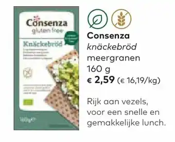 Consenza knackebrod meergranen 160 gram