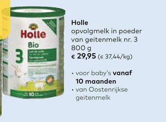 Bio Planet Holle opvolgmelk in poeder van geitenmelk nr. 3 800 gram aanbieding