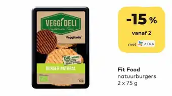 Bio Planet Fit food natuurburgers 2x75 gram aanbieding