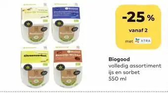 Volledig assortiment ijs en sorbet 550 ml