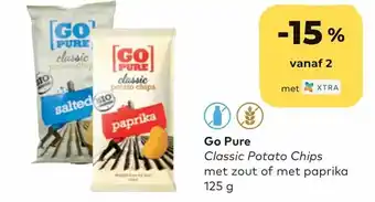 Classic potato chips met zout of met paprika 125 gram