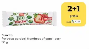 Bio Planet Sunvita fruitreep aardbei, framboos of appel-peer 30 gram aanbieding