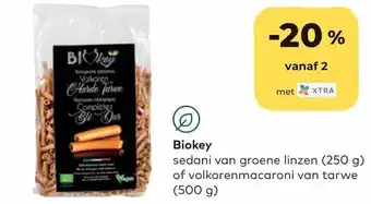 Sedani van groene linzen (250 gram) of volkenmacaroni van tarwe ( 500 gram)