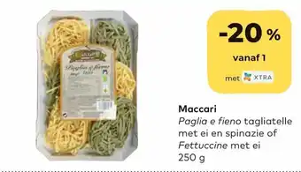 Paglia e fiano tagliatelle met ei en spinazie of fettuccine met ei 250 gram