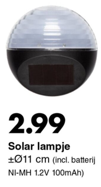 Wibra Solar Lampje aanbieding
