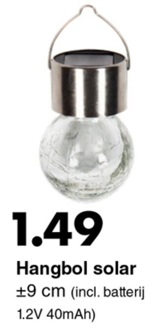 Wibra Hangbol solar aanbieding
