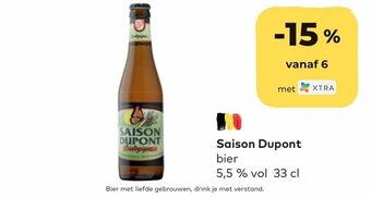 Saison dupont bier 5,5 & vol 33 cl