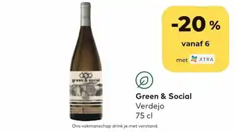 Bio Planet Green & social verdejo 75 cl aanbieding