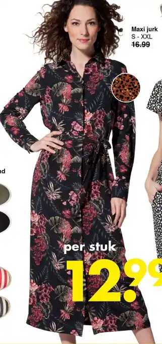 Wibra Maxi jurk mt. S-XXL aanbieding