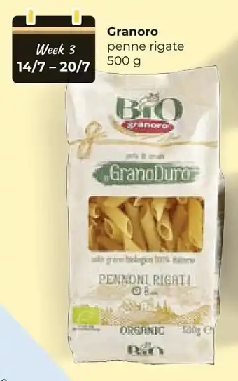 Bio Planet Granoro penne rigate 500 gram aanbieding