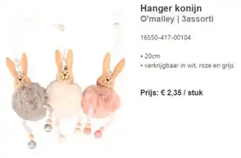 Van Cranenbroek Hanger Konijn aanbieding