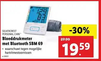Lidl Silvercrest Personal Care Bloeddrukmeter met Bluetooth SBM 69 aanbieding
