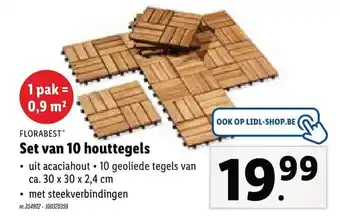 FLorabest Set Van 10 houttegels
