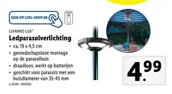 Lidl Livarno Lux Ledparasolverlichting aanbieding