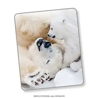 Leen Bakker Good Morning plaid Cute Bear - veelkleurig - 130x160 cm - Leen Bakker aanbieding