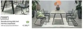 Multi bazar Hermes dining tafel alu-polywood 240x100 aanbieding