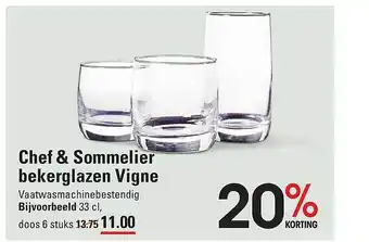 Chef & sommelier bekerglazen vigne