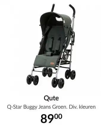 BabyPark Qute q-star buggy jeans groen aanbieding
