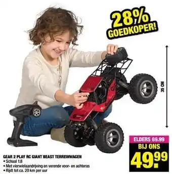 Gear 2 play rc giant beast terreinwagen