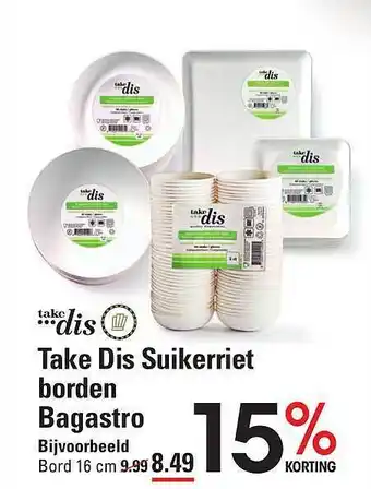 Sligro Take dis suikerriet borden bagastro aanbieding