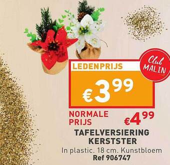 Trafic Tafelversiering kerstster aanbieding