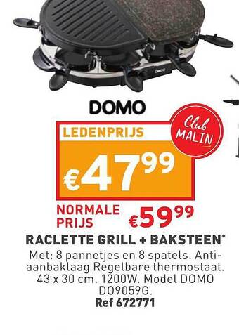 Trafic Raclette grill + baksteen aanbieding