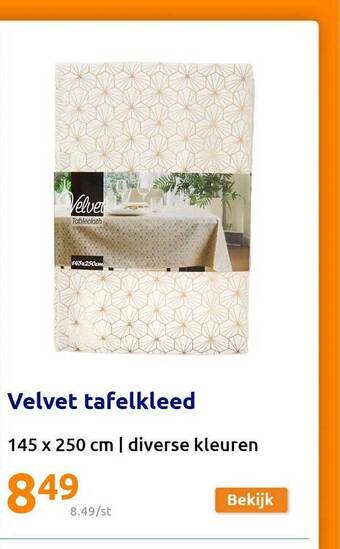 Action Velvet tafelkleed aanbieding