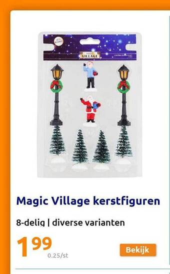 Action Magic village kerstfiguren aanbieding
