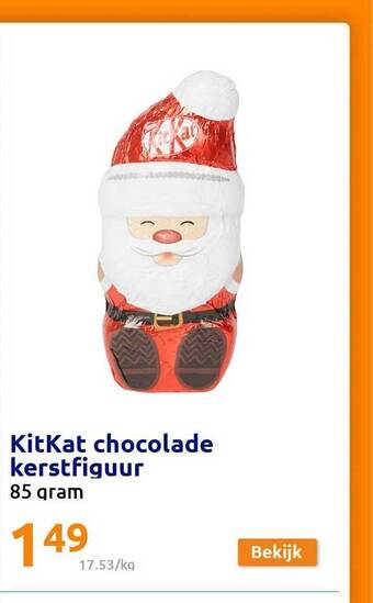 Action Kitkat chocolade kerstfiguur aanbieding