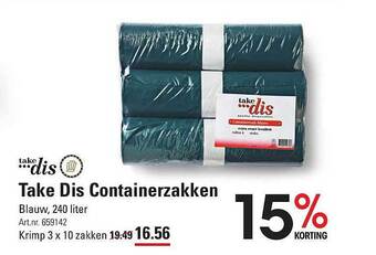 Sligro Take dis containerzakken aanbieding