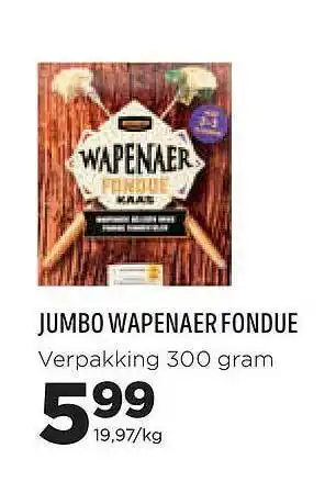 Jumbo wapenaer fondue