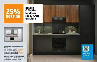 GAMMA Gamma keukens ingo, krita en lista aanbieding