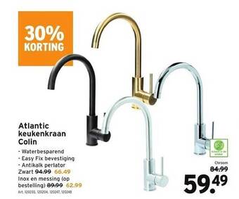 GAMMA Atlantic keukenkraan colin aanbieding