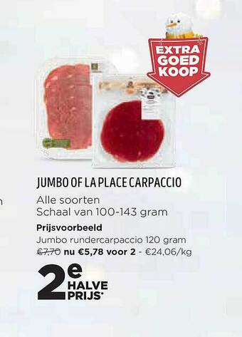 Jumbo Jumbo of la place carpaccio aanbieding