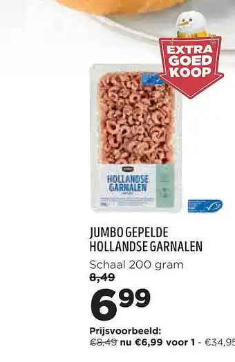 Jumbo Jumbo gepelde hollandse garnalen aanbieding