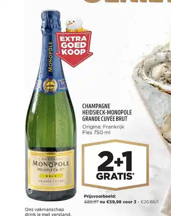 Jumbo Champagne heidsieckmonopole grande cuvée brut aanbieding