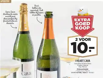 Jumbo I heart cava cava brut of semi seco aanbieding