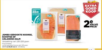 Jumbo Jumbo gerookte noorse, schotse of ijslandse zalm aanbieding