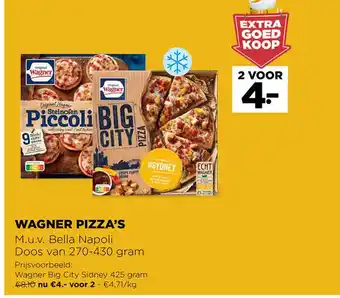 Jumbo Wagner pizza's aanbieding