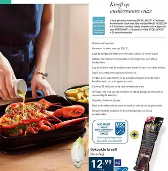 ALDI Gekookte kreeft aanbieding