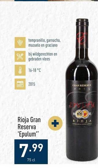 ALDI Rioja gran reserva epulum aanbieding