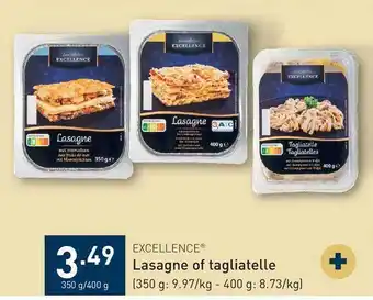 ALDI Excellence lasagne of tagliatelle aanbieding
