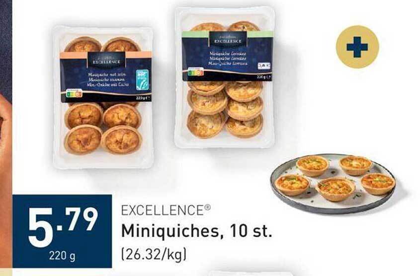 Excellence miniquiches promotie bij ALDI