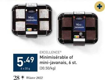 ALDI Excellence minimisérable of minijavanais aanbieding