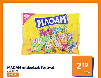 Action Maoam uitdeelzak festival aanbieding
