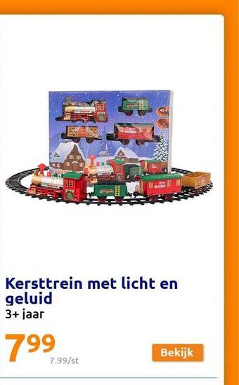 Kersttrein met licht en geluid