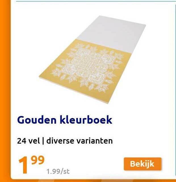 Action Gouden kleurboek aanbieding